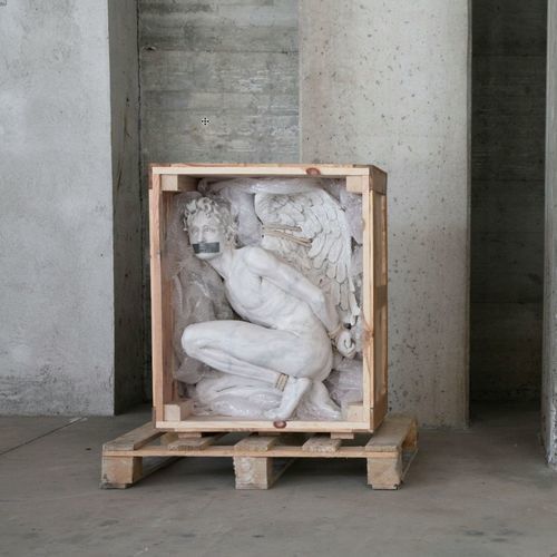 Sculpture en bois - Box n° 1 - Amore rapito, 2015 - San Polo Art Gallery | Contemporary Art & Design i - en jesmonite / fait main / Fabriquée en Italie