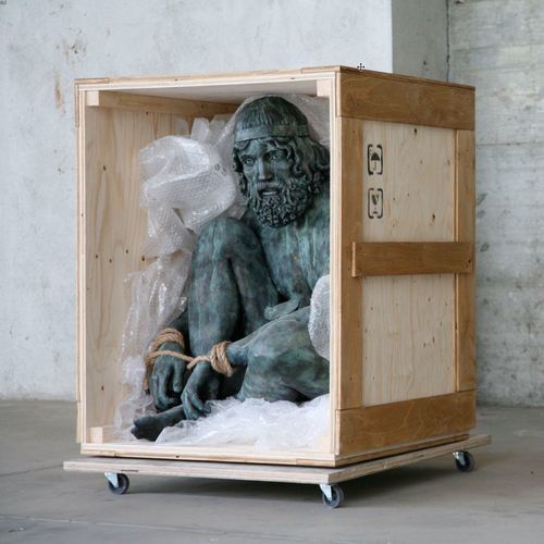Sculpture en bois - Box n° 2 - Bronzo di Riace, 2016 - San Polo Art Gallery | Contemporary Art & Design i - en jesmonite / fait main / Fabriquée en Italie