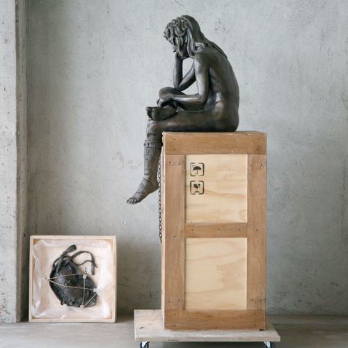 Sculpture en bois - Box n° 4 - David di Donatello, 2017 - San Polo Art Gallery | Contemporary Art & Design i - en métal / en jesmonite / fait main