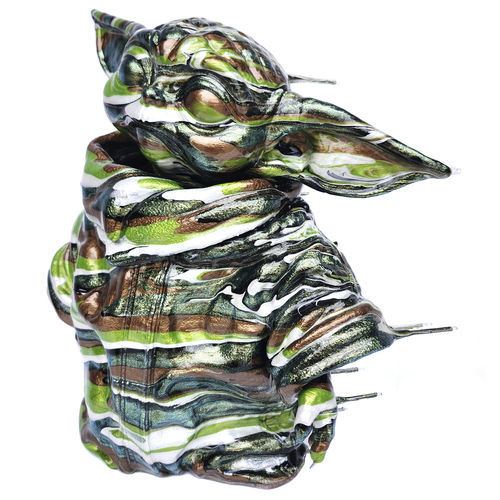 Sculpture en métal - Blown Away Grogu - San Polo Art Gallery | Contemporary Art & Design i - en résine / en argile / en acrylique