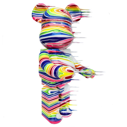 Sculpture en métal - Blown Away 1000% Bearbrick - White Rainbow - San Polo Art Gallery | Contemporary Art & Design i - en résine / en argile / en acrylique