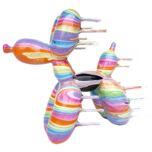 Sculpture en métal - Blown Away Balloon Dog - Rainbow Sherbet - San Polo Art Gallery | Contemporary Art & Design i - en résine / en argile / en acrylique