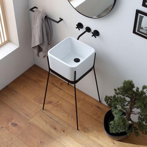 Vasque sur pied - BRD02QN - horganica - en céramique / carrée / contemporaine