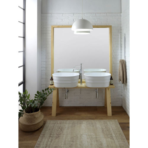 Meuble vasque double - BCL01STT - horganica - à poser / en bois / contemporain
