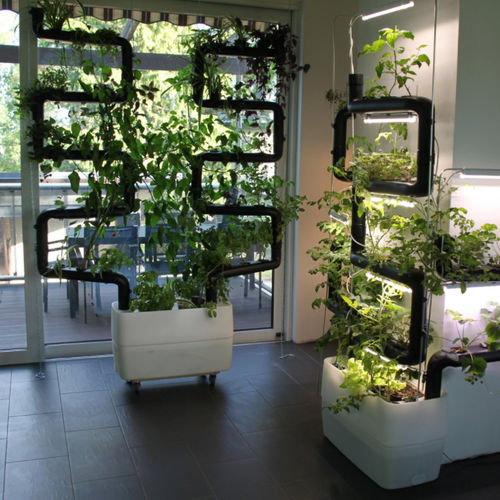 Jardinière en polyéthylène - PLANTSTEP BLACK - Supragarden - tubulaire / contemporaine / professionnelle