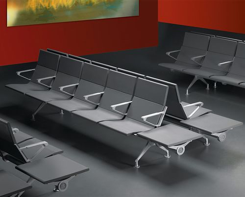 Sièges sur poutre en acier - MASTER BASIC - IMAT MOBILIARIO Y DISEÑO S.A. - aluminium / en polyuréthane / 5 places
