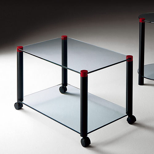 Table contemporaine - GARFA - IMAT MOBILIARIO Y DISEÑO S.A. - en verre / avec piètement en métal / avec piètement en bois