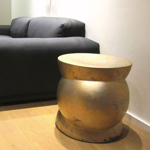 Tabouret contemporain - VENUS - Monolite Ipergres - en céramique / piètement central / fait main