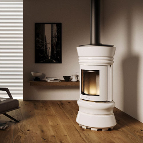 Poêle à bois - PALAZETTI LADY FIRE - Monolite Ipergres - central / contemporain / en céramique