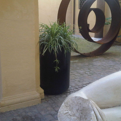 Pot de jardin en céramique - Monolite Ipergres - rond / résidentiel