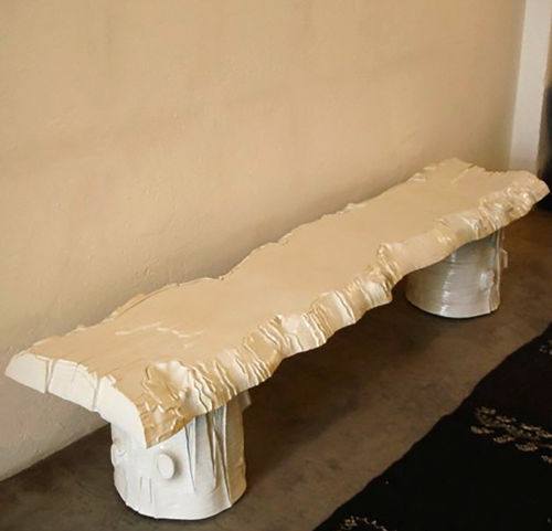 Banc design original - MOBILI ALL'ARIA - Monolite Ipergres - en grès / en céramique / sans dossier