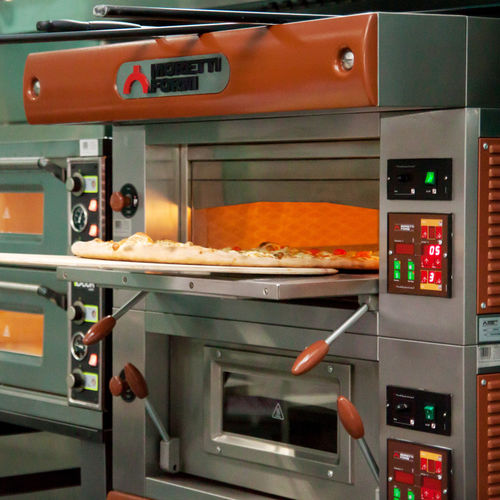 Four à pizza professionnel - Monolite Ipergres - à gaz / pose libre / 2 chambres