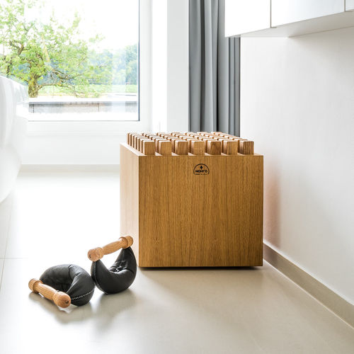 Tabouret contemporain - HEDGEHOCK - NOHRD - en bois / professionnel