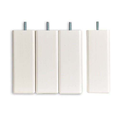 Pied de lit en bois - CARRES BLANC - Neorev