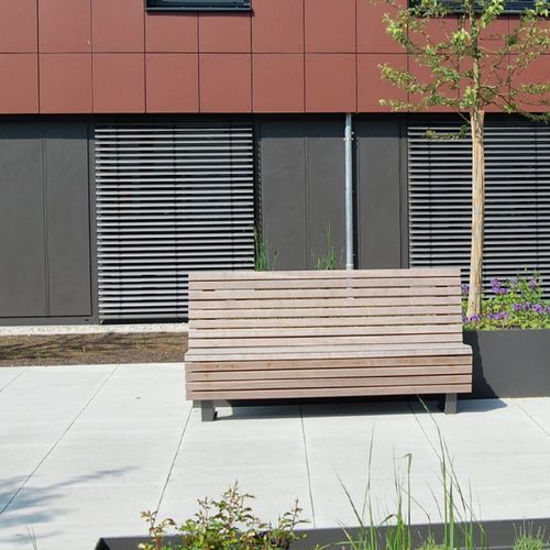 Banc de jardin classique - STEP - DW Windsor - en bois de feuillus / en acier galvanisé / en polyester