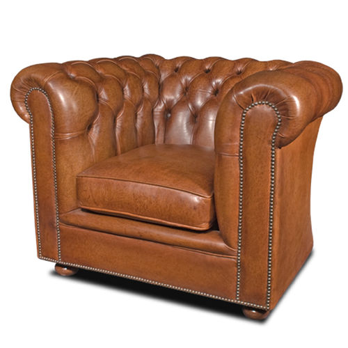 Fauteuil chesterfield - BALMORAL - Bendic International - en cuir / en hêtre / avec coussin amovible