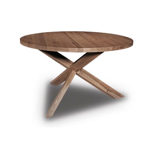 Table contemporaine - BRANSON - Bendic International - en bois / avec piètement en bois / ronde
