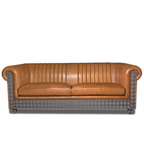 Canapé classique - MORGAN - Bendic International - pour yacht / en cuir / avec coussin amovible