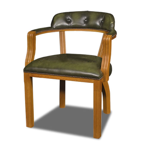Chaise de bureau classique - COURT - Bendic International - d'intérieur / en cuir / avec piètement en acajou