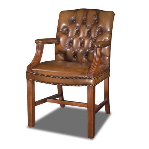 Chaise de bureau classique - GAINSBOROUGH - Bendic International - d'intérieur / en cuir / avec piètement en acajou