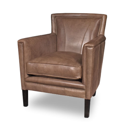 Fauteuil Art Déco - GUILDFORD - Bendic International - en cuir / avec coussin amovible / gris