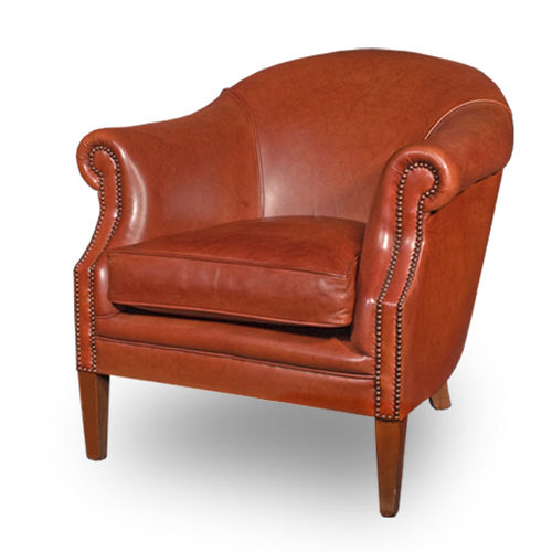 Fauteuil club classique - KENDALL - Bendic International - en cuir / avec coussin amovible / marron