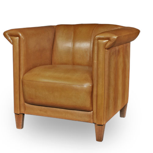 Fauteuil Art Déco - BRIXTON - Bendic International - en cuir / inclinable / gris