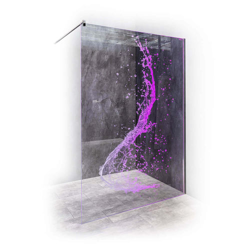 Cabine de douche à l'italienne - APREJO WITH LIGHTING-EFFECTS - PALME Duschabtrennungen GmbH - en verre trempé / rectangulaire / résidentielle