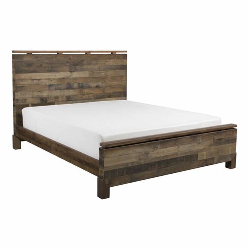 Lit double - Bois Antique - classique / sur mesure / en bois