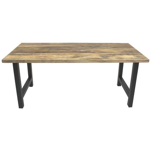 Table contemporaine - TBA100 - Bois Antique - en chêne / avec piètement en métal / rectangulaire