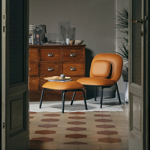 Chauffeuse contemporaine - Tasca - TOOU - en tissu / en cuir / en métal
