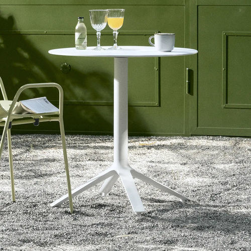 Table bistrot contemporaine - Eex - TOOU - en bois / en polypropylène / avec piètement en métal