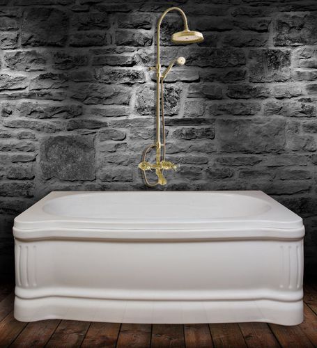 Baignoire-douche rectangulaire - ELECTRA - hydrobs - à poser / en acrylique / hydromassage