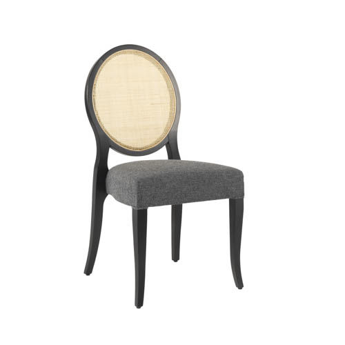 Chaise contemporaine - A-ROUND SE02 - New Life Contract - d'intérieur / en tissu / en rotin