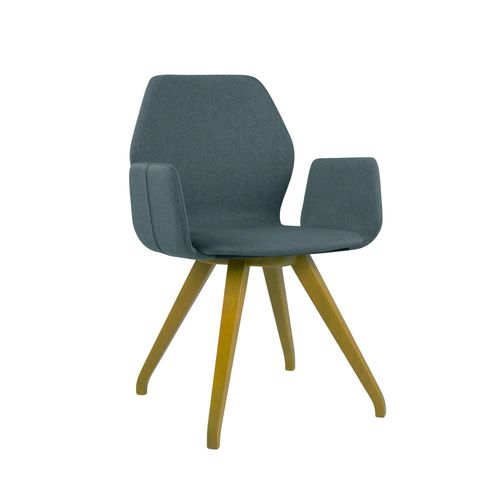 Chaise contemporaine - ANJA SB01  - New Life Contract - d'intérieur / en tissu / avec piètement en bois
