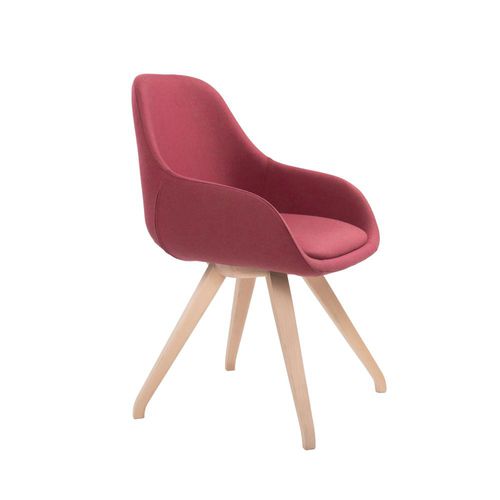 Chaise contemporaine - ALISHA PO01 - New Life Contract - d'intérieur / en tissu / avec piètement en hêtre