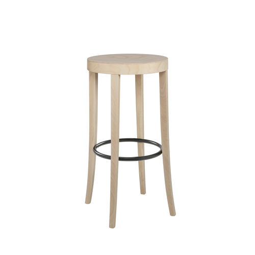 Tabouret de bar contemporain - BACCO SG01A - New Life Contract - en hêtre / avec piètement en métal / avec piètement en bois