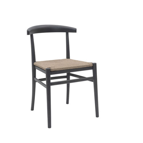 Chaise contemporaine - GRACE SE02  - New Life Contract - d'intérieur / en paille / avec piètement en hêtre