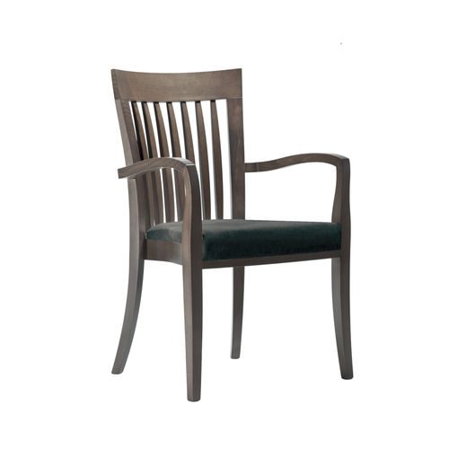 Chaise contemporaine - MARTA STRIPES PO03 - New Life Contract - d'intérieur / en tissu / en bois massif