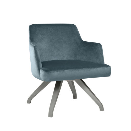 Fauteuil contemporain - AMA PL01 - New Life Contract - en tissu / en cuir / en hêtre