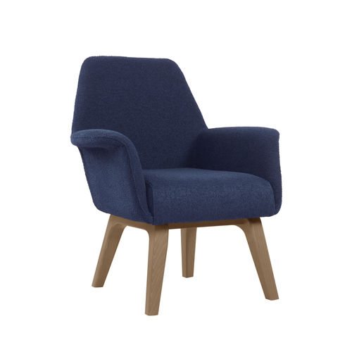 Fauteuil contemporain - VIVA PO02 - New Life Contract - en tissu / en cuir / en hêtre