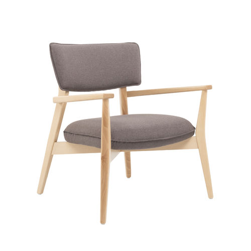 Fauteuil contemporain - HELLEN PL07B - New Life Contract - en tissu / en hêtre / en hêtre