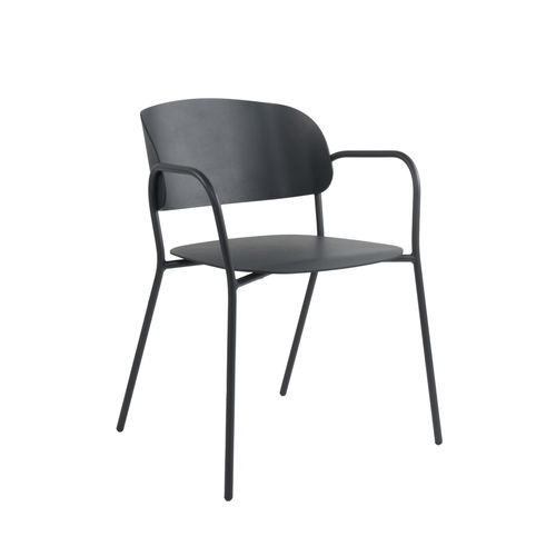Chaise de salle à manger contemporaine - L'ALA PO01 - New Life Contract - d'extérieur / en aluminium / avec piètement en aluminium