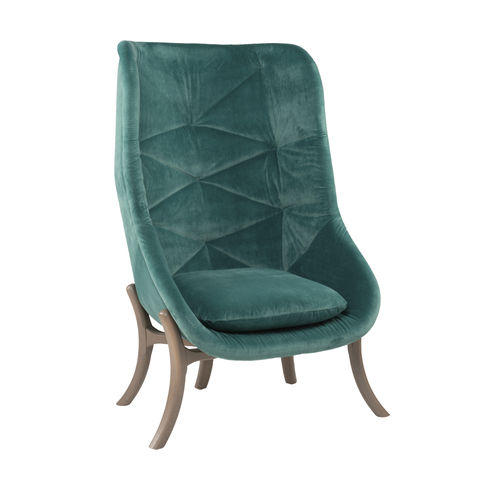 Fauteuil contemporain - CARA BE02 - New Life Contract - en cuir / en tissu / en bois