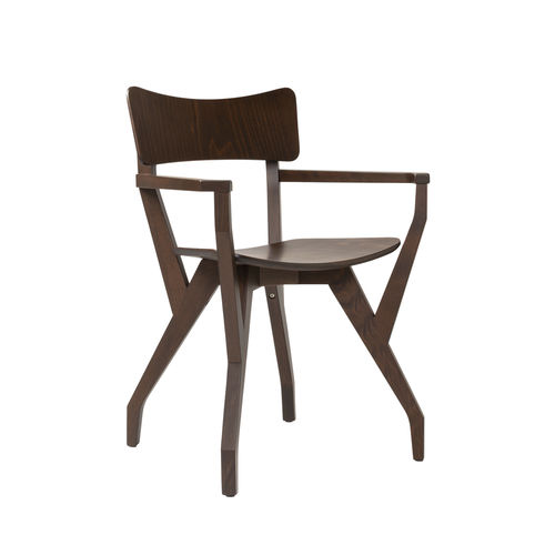 Chaise contemporaine - MARTINA SB01 - New Life Contract - d'intérieur / en bois massif / en contreplaqué