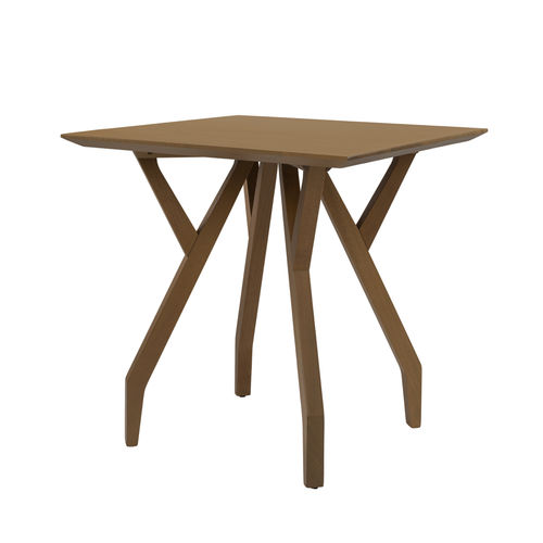 Table contemporaine - MARTINO TV01 - New Life Contract - en bois massif / avec piètement en bois massif / carrée