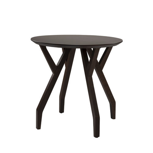 Table contemporaine - MARTINO TV02 - New Life Contract - en bois massif / avec piètement en bois massif / ronde