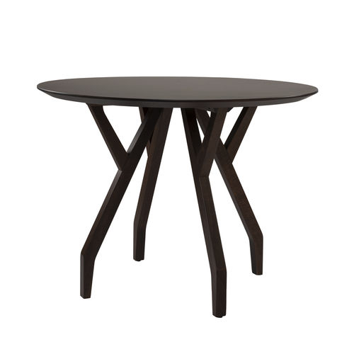 Table contemporaine - MARTINO TV03 - New Life Contract - en bois massif / avec piètement en bois massif / ronde