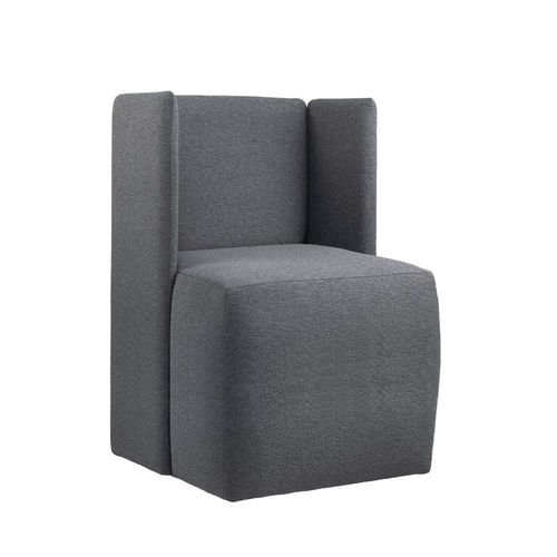 Fauteuil contemporain - POQ01S - New Life Contract - en tissu / en matières recyclées / en bois massif