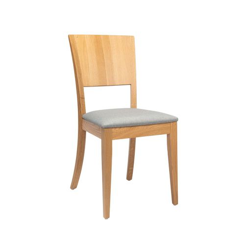 Chaise de salle à manger design minimaliste - AMY SE02 - New Life Contract - d'intérieur / en cuir / en bois massif